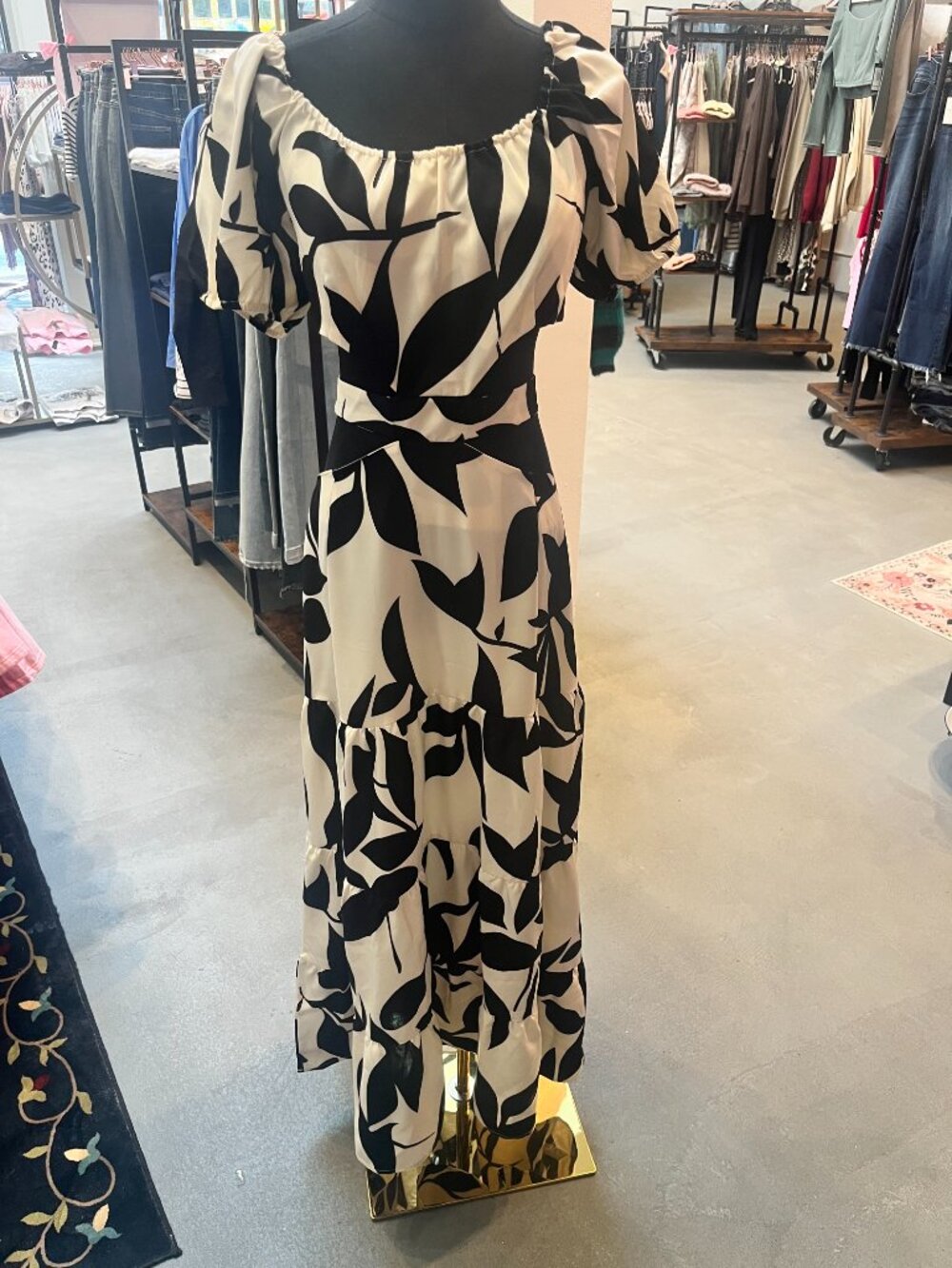 Boho Botanical Maxi Dress